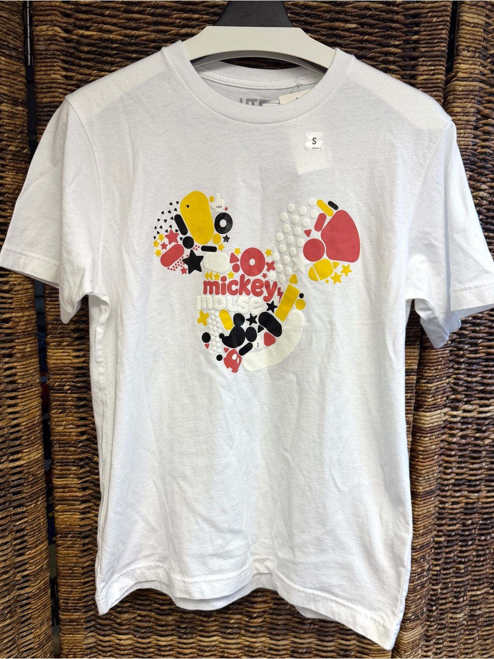 Disney Mickey Mouse White Graphic UT- Tee, Small-NWT
